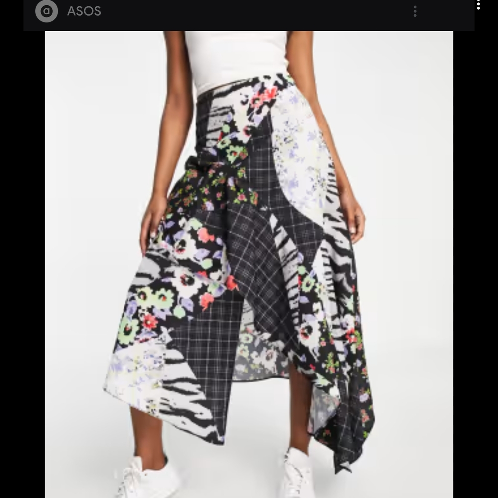 ASOS‎ Desing  Multicolor Asymmetrical Skirt